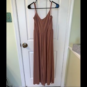 NWOT Flowy Dusty Rose Jumpsuit